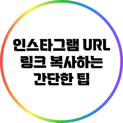 인스타그램 URL 링크 복사하는 간단한 팁