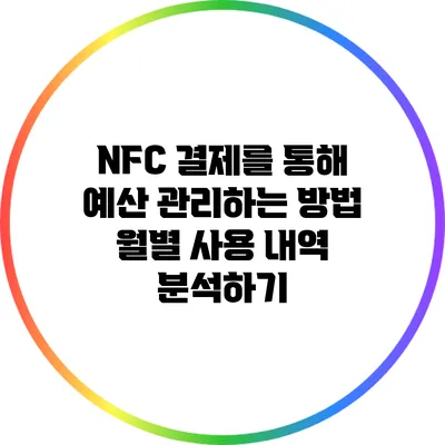 NFC 결제를 통해 예산 관리하는 방법: 월별 사용 내역 분석하기