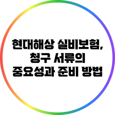 현대해상 실비보험, 청구 서류의 중요성과 준비 방법