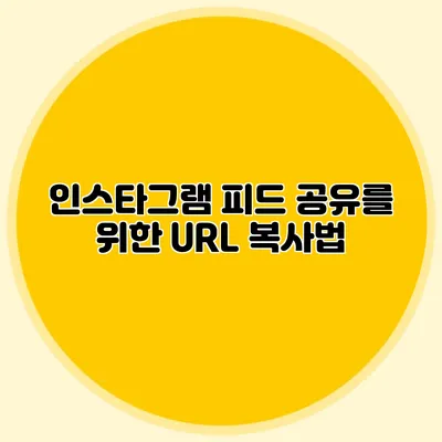인스타그램 피드 공유를 위한 URL 복사법