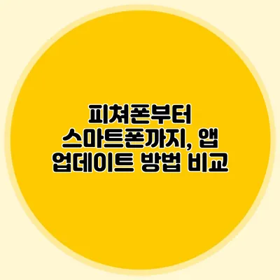 피쳐폰부터 스마트폰까지, 앱 업데이트 방법 비교